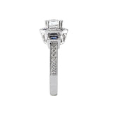 Romance Sapphire and Diamond Semi-Mount Ring