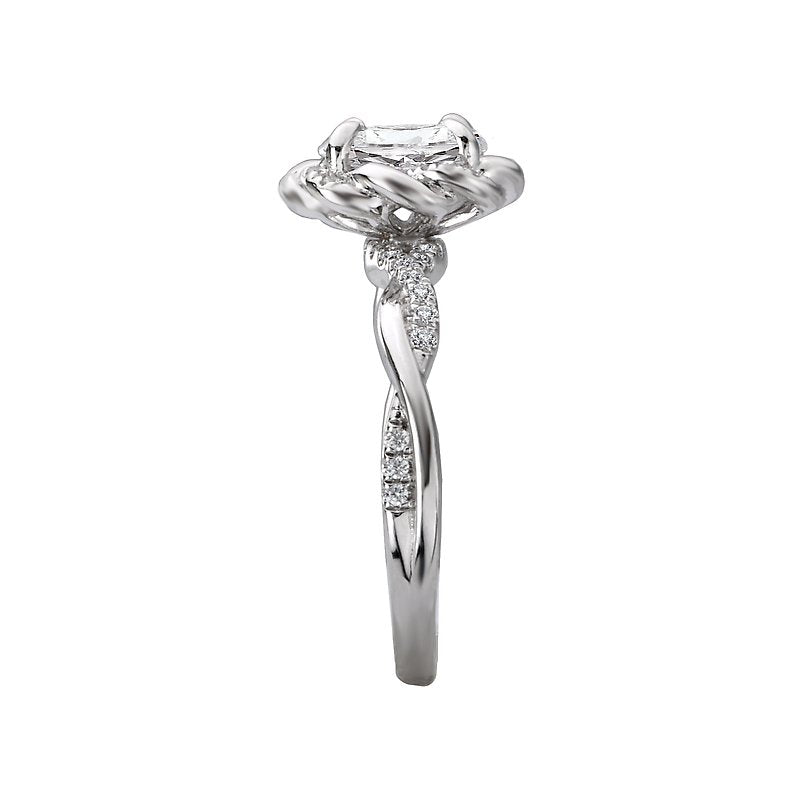 Romance Halo Semi-Mount Diamond Ring