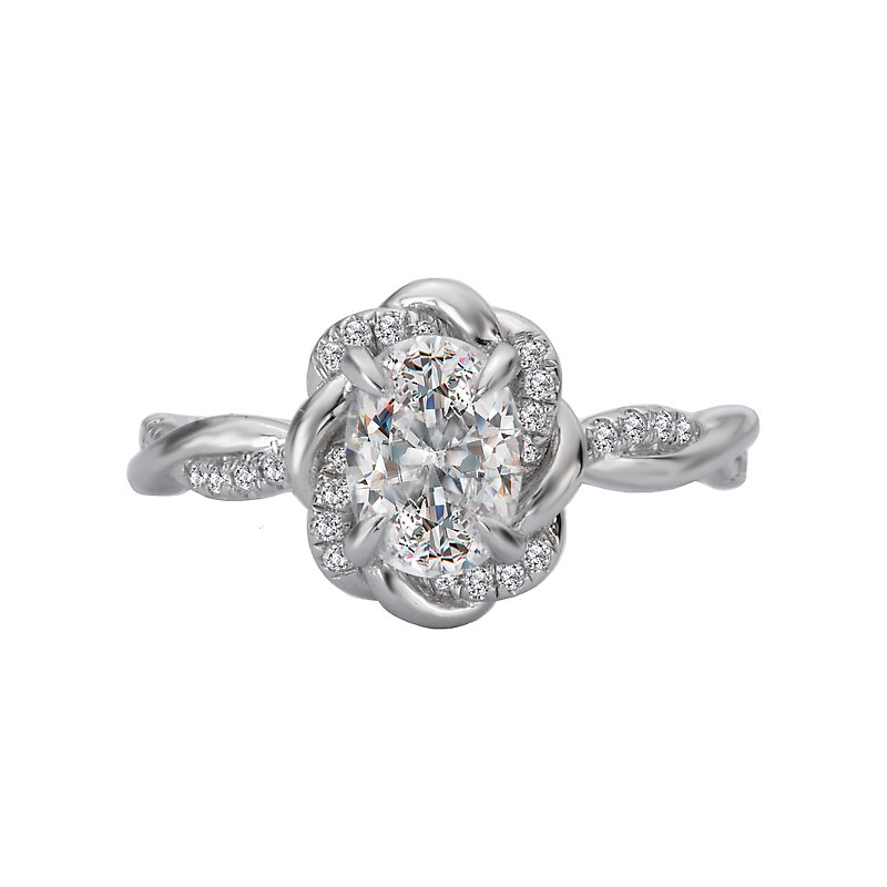 Romance Halo Semi-Mount Diamond Ring