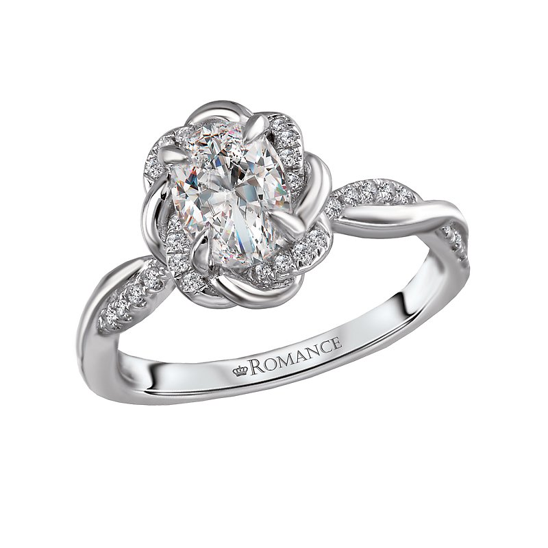 Romance Halo Semi-Mount Diamond Ring