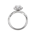 Romance Halo Semi-Mount Diamond Ring