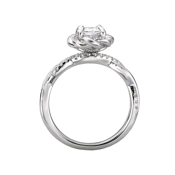 Romance Halo Semi-Mount Diamond Ring