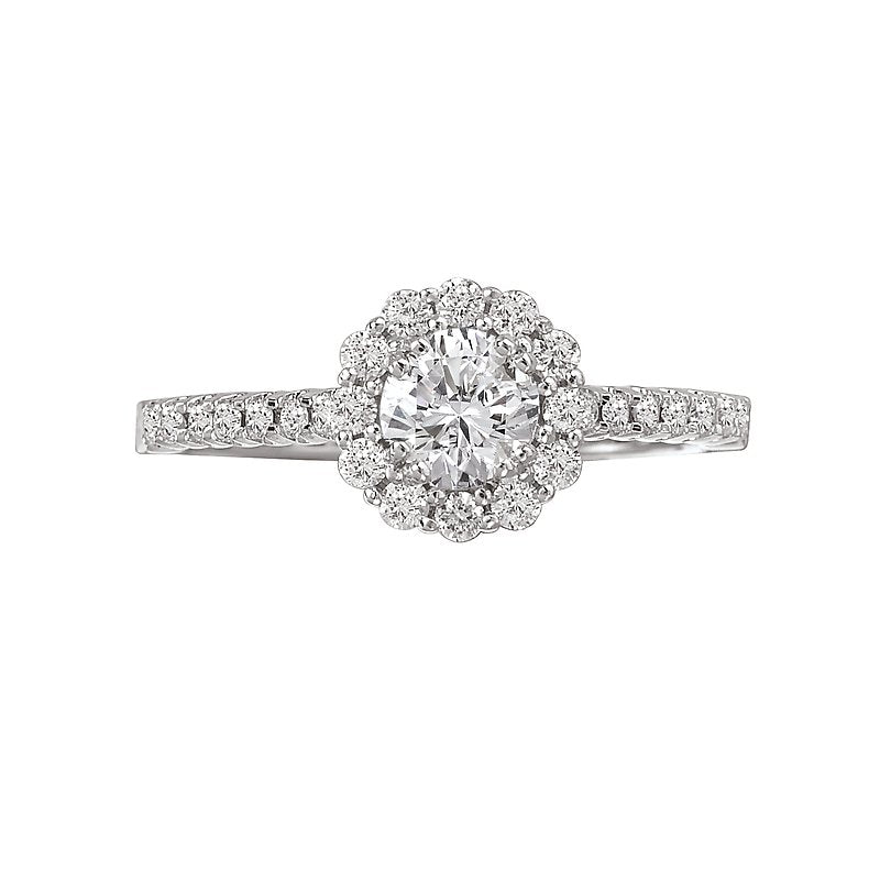 Romance Halo Semi-Mount Diamond Ring