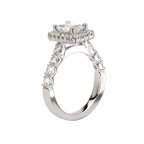 Romance Halo Semi-Mount Diamond Ring
