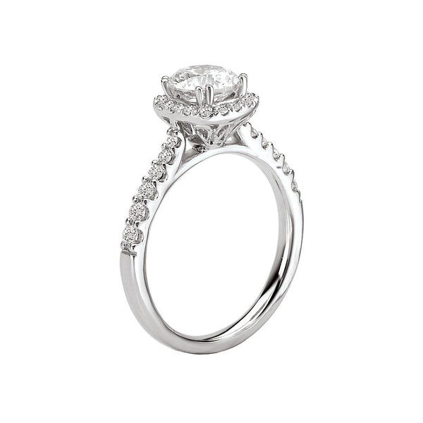 Romance Halo Semi-Mount Diamond Ring