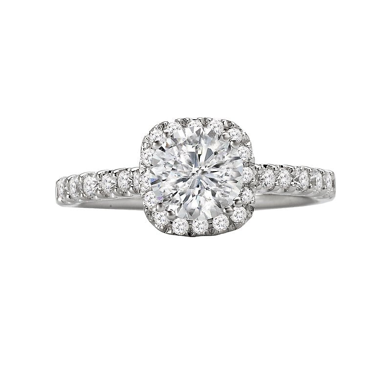 Romance Halo Semi-Mount Diamond Ring