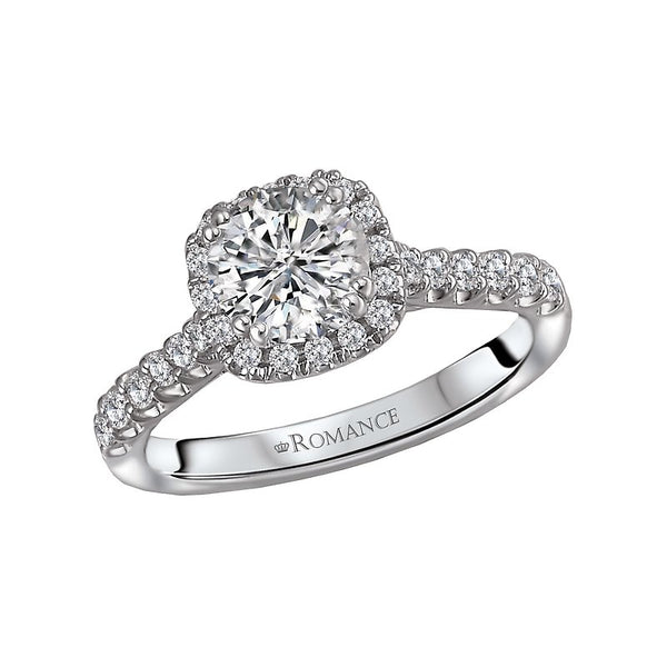 Romance Halo Semi-Mount Diamond Ring