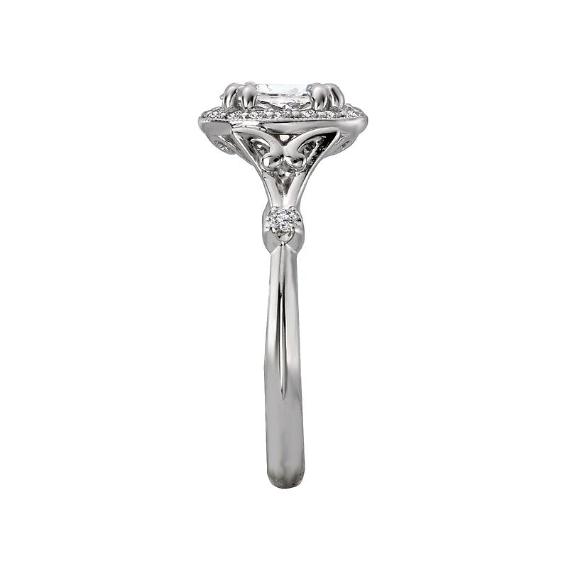 Romance Halo Semi-Mount Diamond Ring