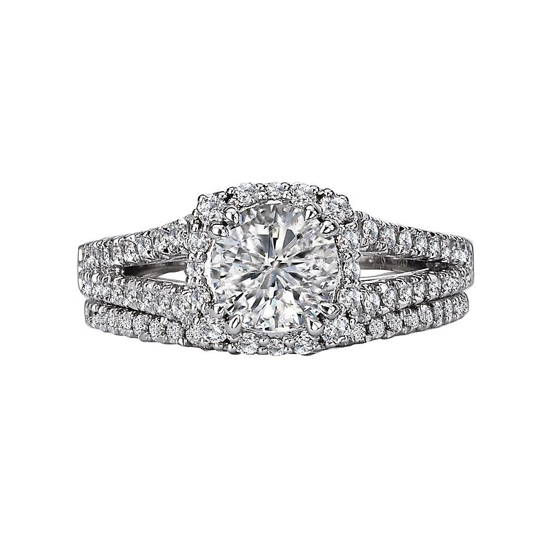 Romance Split Shank Semi-Mount Diamond Ring