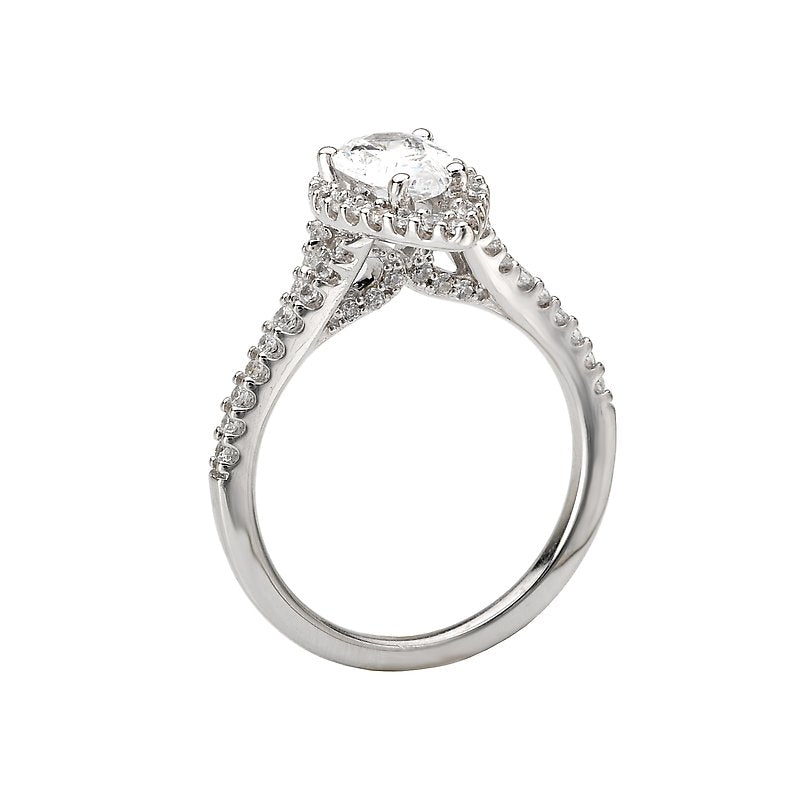 Romance Halo Semi-Mount Diamond Ring