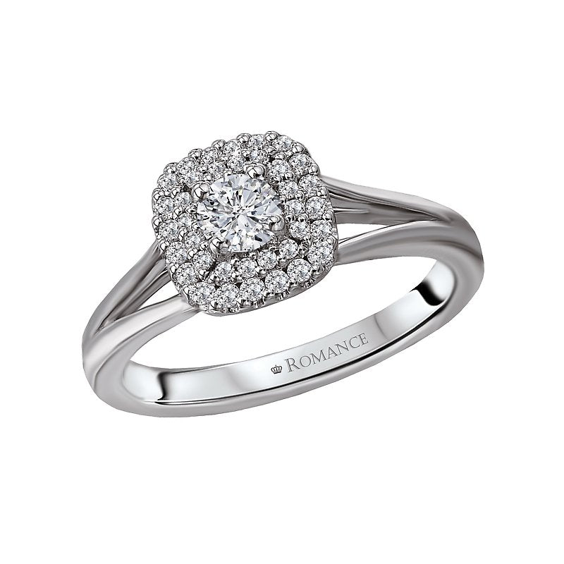 Romance Split Shank Semi-Mount Diamond Ring