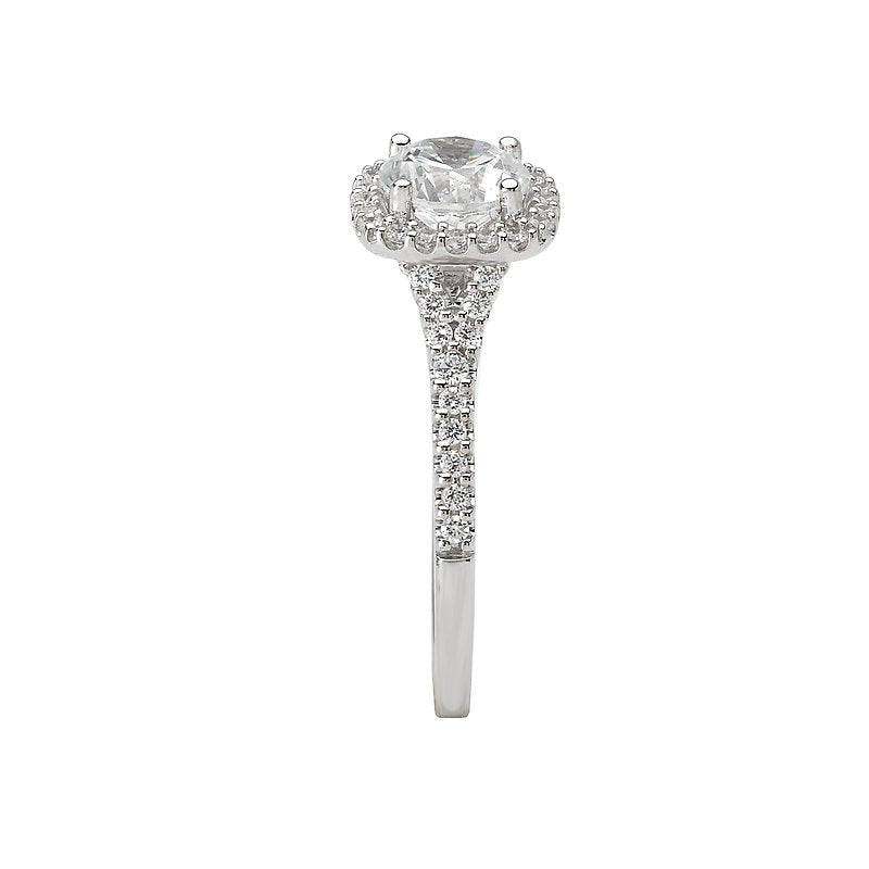 Romance Halo Semi-Mount Diamond Ring