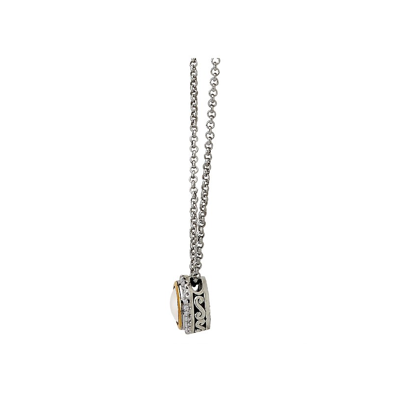 Eleganza Diamond and Gemstone Halo Pendant
