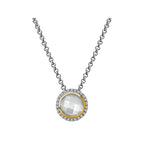 Eleganza Diamond and Gemstone Halo Pendant