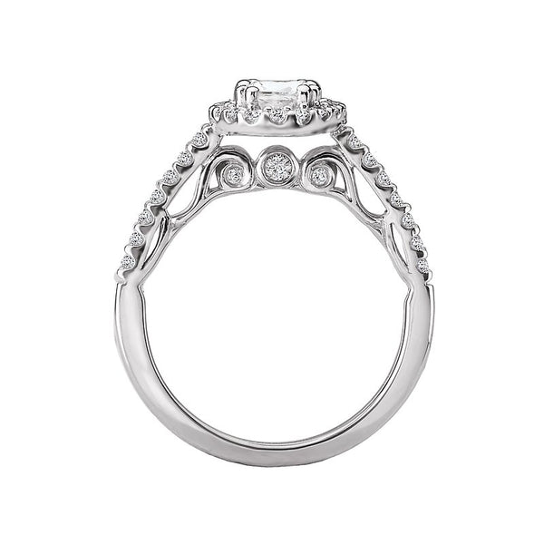 Romance Halo Semi-Mount Diamond Ring