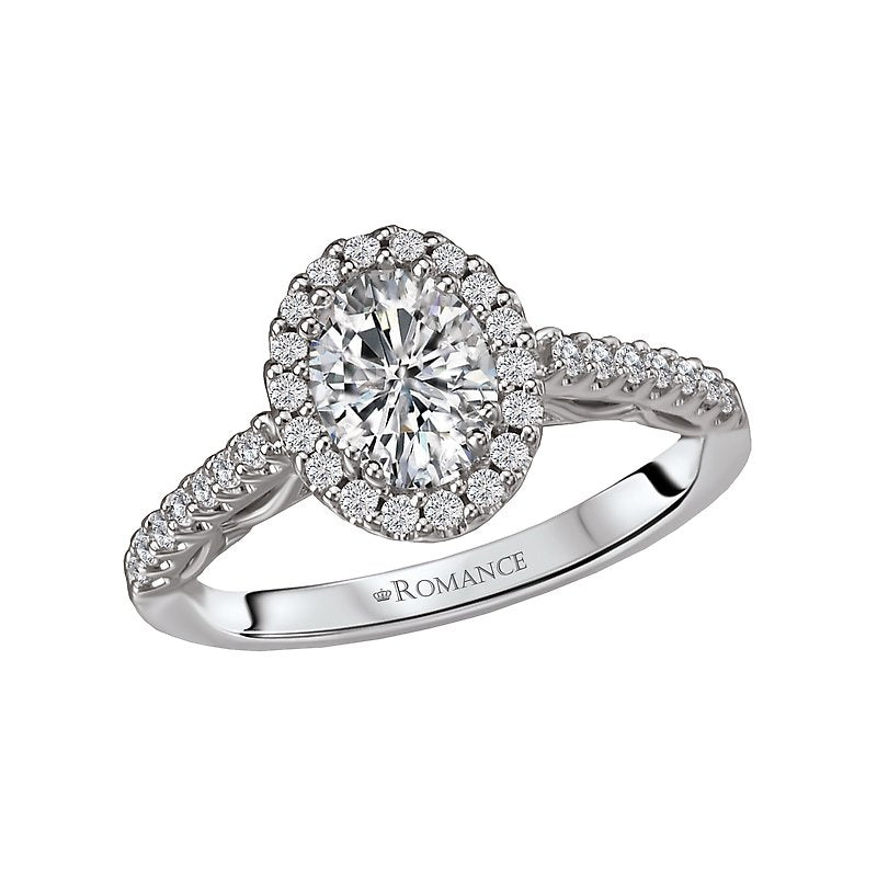Romance Halo Semi-Mount Diamond Ring