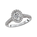 Romance Halo Semi-Mount Diamond Ring