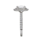 Romance Diamond Halo Semi Mount Engagement Ring