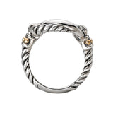Eleganza Ladies Fashion Two-Tone Ring