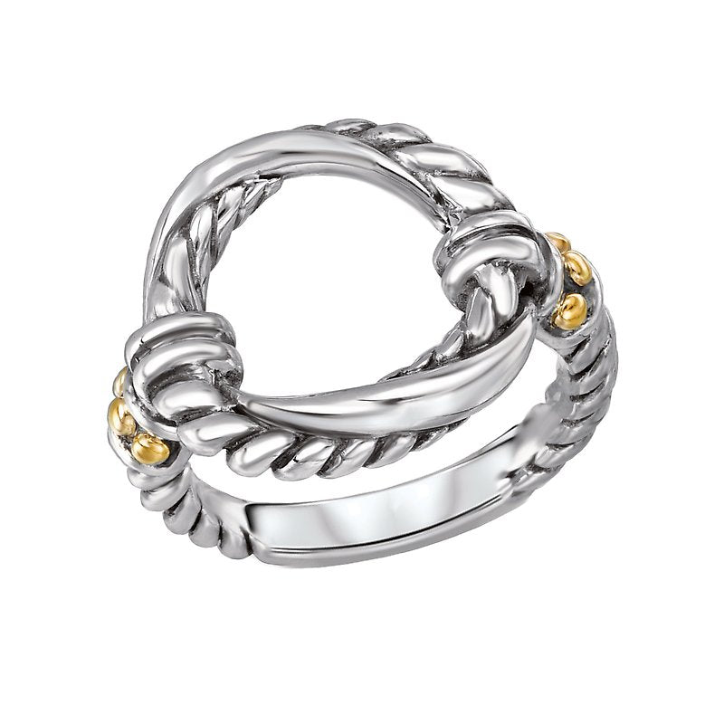 Eleganza Ladies Fashion Two-Tone Ring