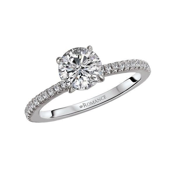 Romance Peg Head Semi-Mount Diamond Ring