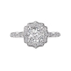 Romance Halo Semi-Mount Diamond Ring