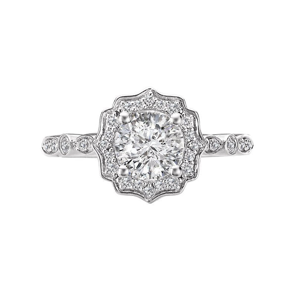 Romance Halo Semi-Mount Diamond Ring