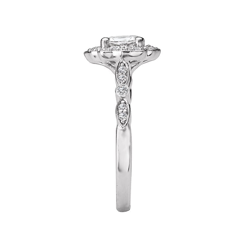 Romance Halo Semi-Mount Diamond Ring