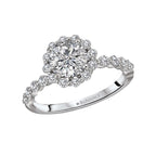 Romance Halo Semi-Mount Diamond Ring