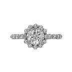 Romance Halo Semi-Mount Diamond Ring