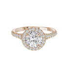 Romance Halo Semi-Mount Diamond Ring