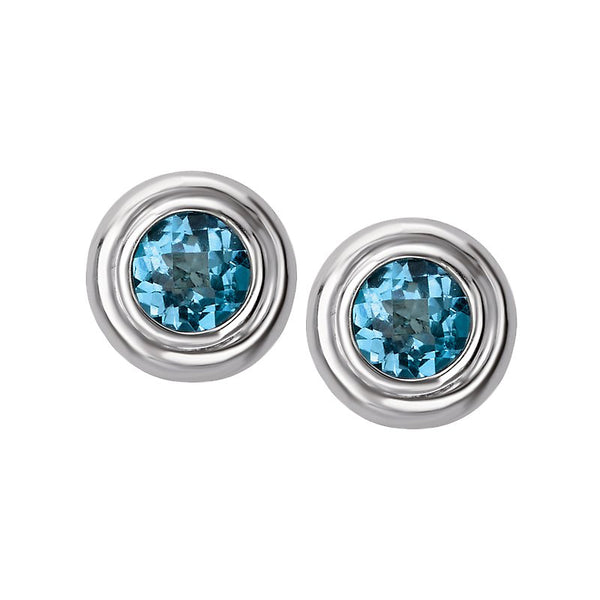 Eleganza Ladies Gemstone Stud Earrings