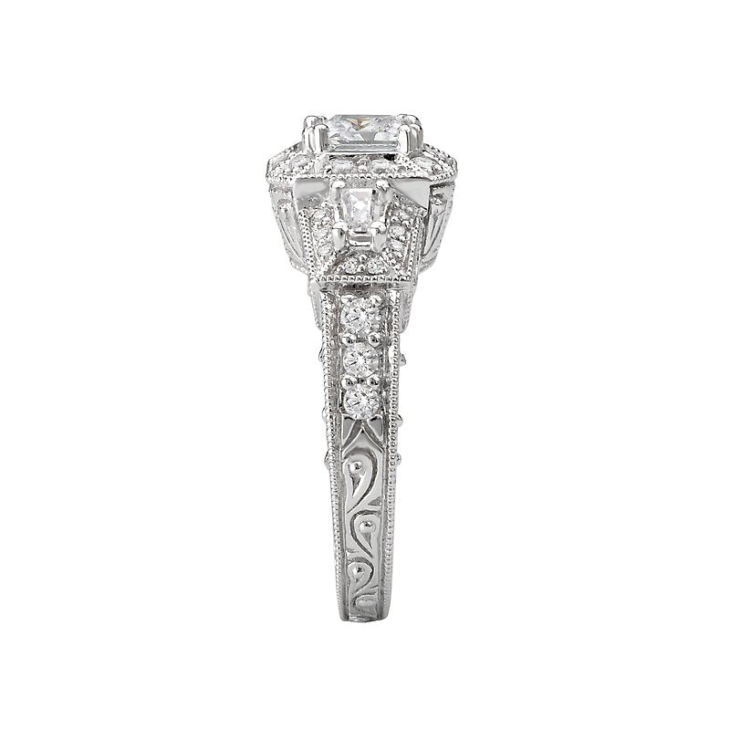 Romance Halo Semi-Mount Diamond Ring