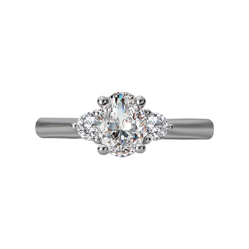 Romance 3 Stone Semi-Mount Diamond Ring