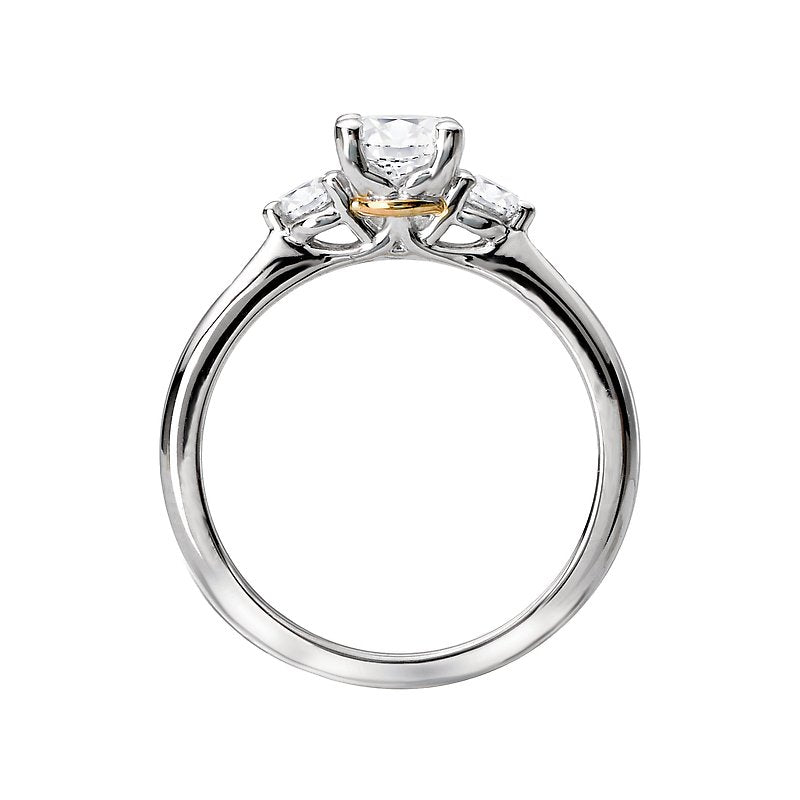 Romance 3 Stone Semi-Mount Diamond Ring