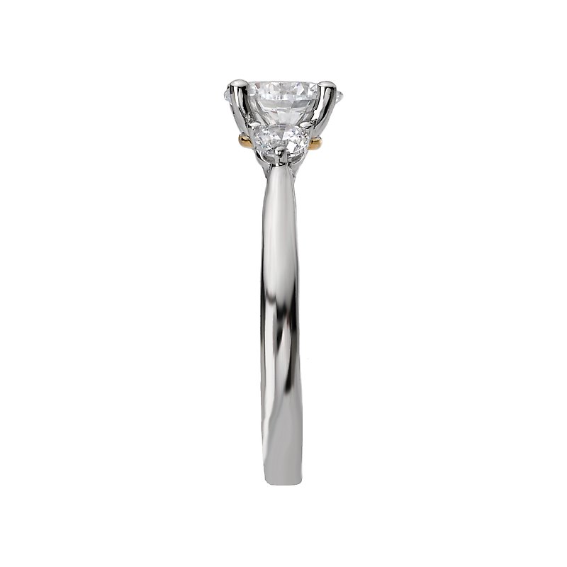 Romance 3 Stone Semi-Mount Diamond Ring
