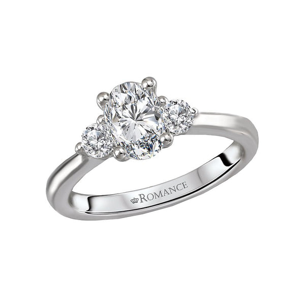 Romance 3 Stone Semi-Mount Diamond Ring