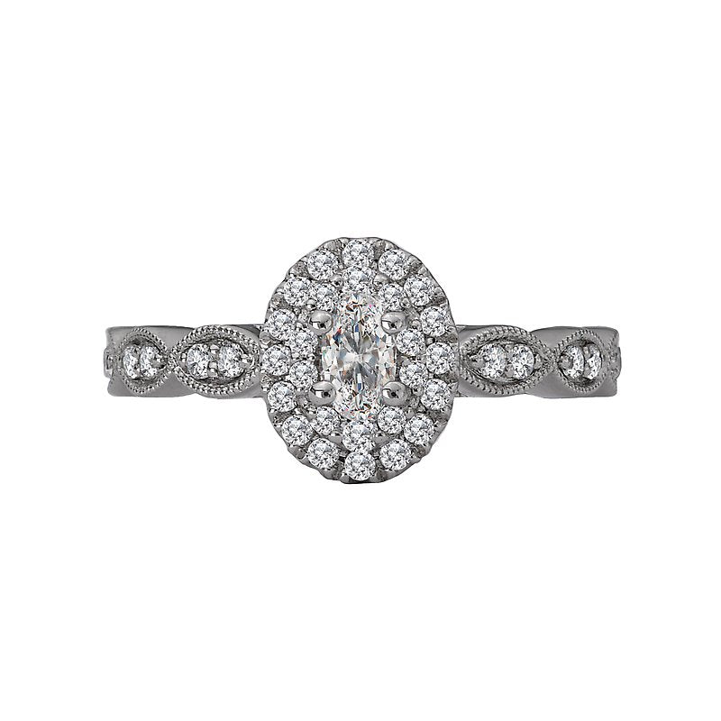 Romance Halo Diamond Ring