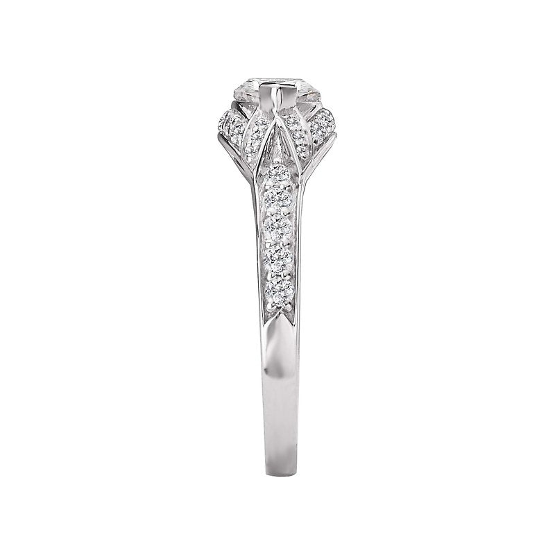 Romance Halo Semi-Mount Diamond Ring