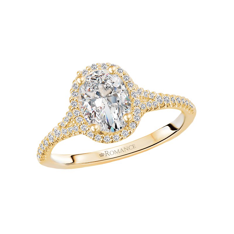 Romance Halo Semi-Mount Diamond Ring