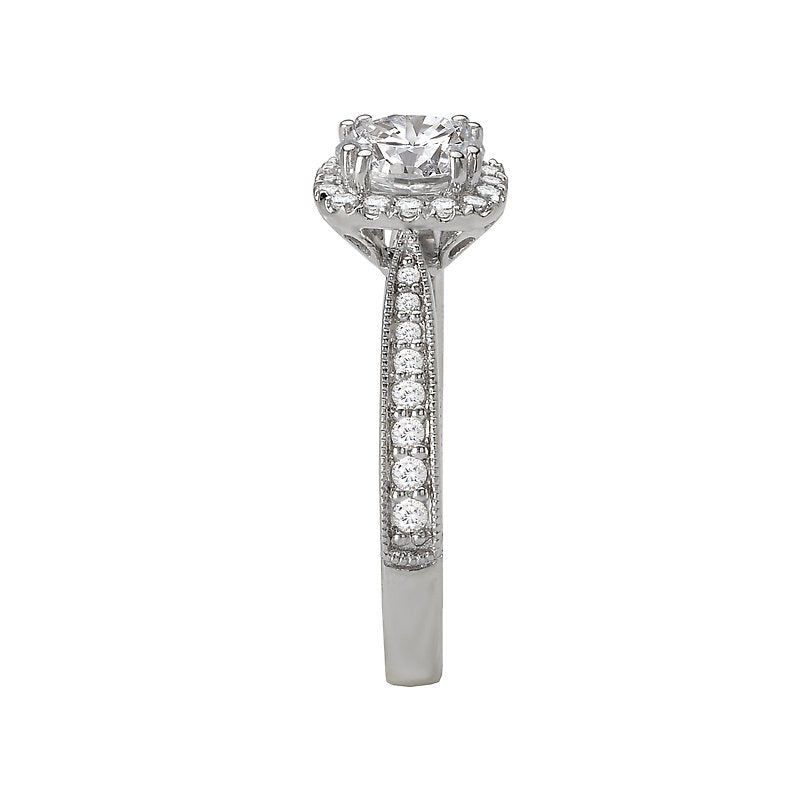 Romance Halo Semi-Mount Diamond Ring