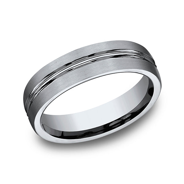 Cobalt/Titanium/Tungsten 6mm Comfort-Fit Design Wedding Band