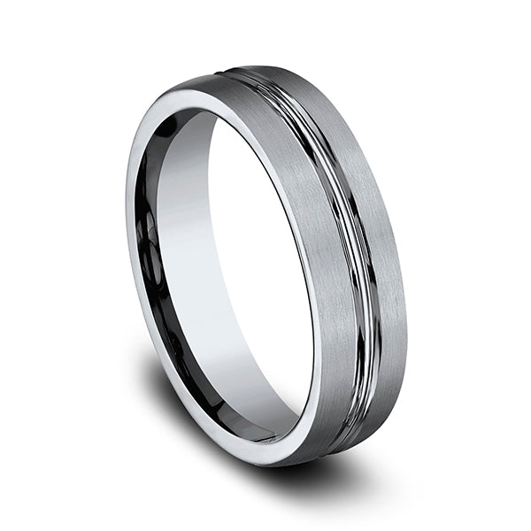 Cobalt/Titanium/Tungsten 6mm Comfort-Fit Design Wedding Band