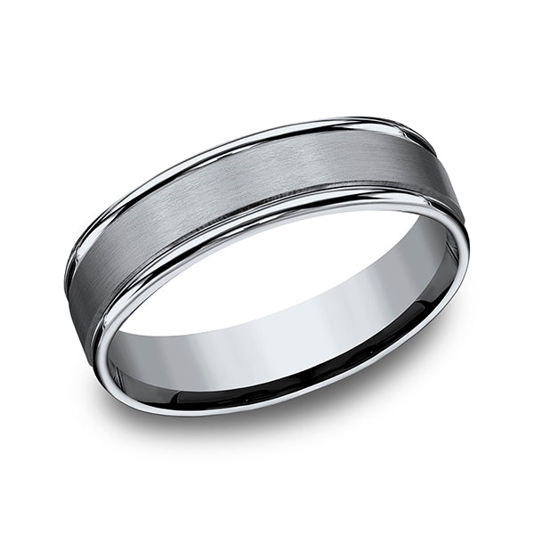 Titanium 6mm Comfort-Fit Design Wedding Band