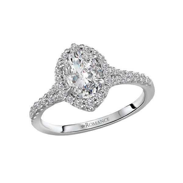 Romance Halo Semi-Mount Diamond Ring