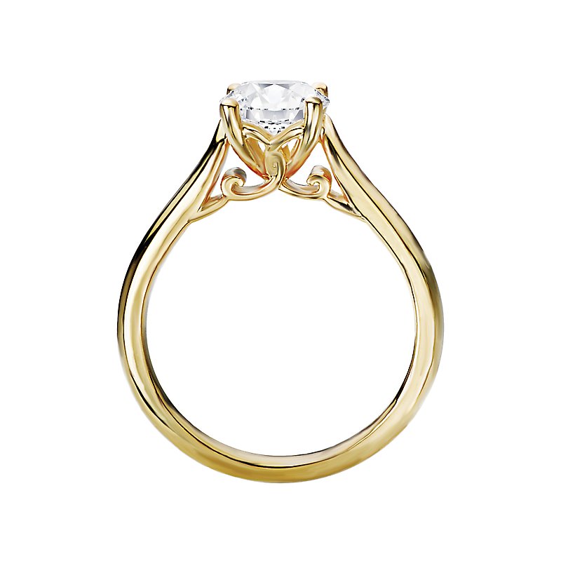 Romance Solitaire Semi-Mount Diamond Ring