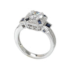 Romance Sapphire and Diamond Semi-Mount Ring