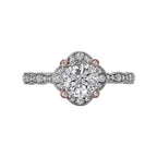 Romance Halo Semi-Mount Diamond Ring