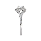 Romance Halo Semi-Mount Diamond Ring