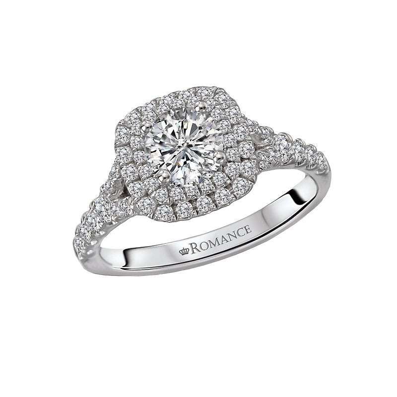 Romance Halo Semi-Mount Diamond Ring